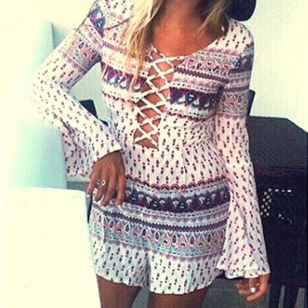 LF Patterned Romper